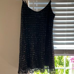Black Sequin Mini Dress